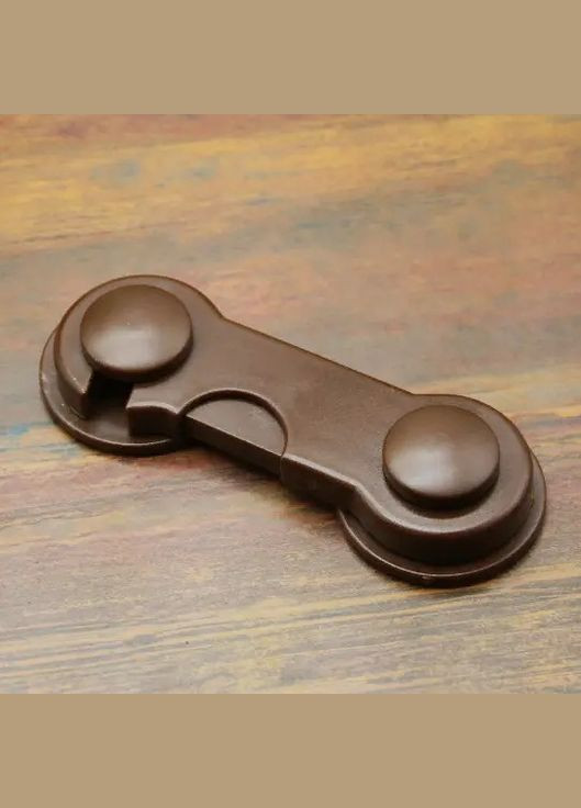 Замок гачок для стулчастих дверей блокатор Замок безпеки 1 шт Коричневий LELUNO (312000265)