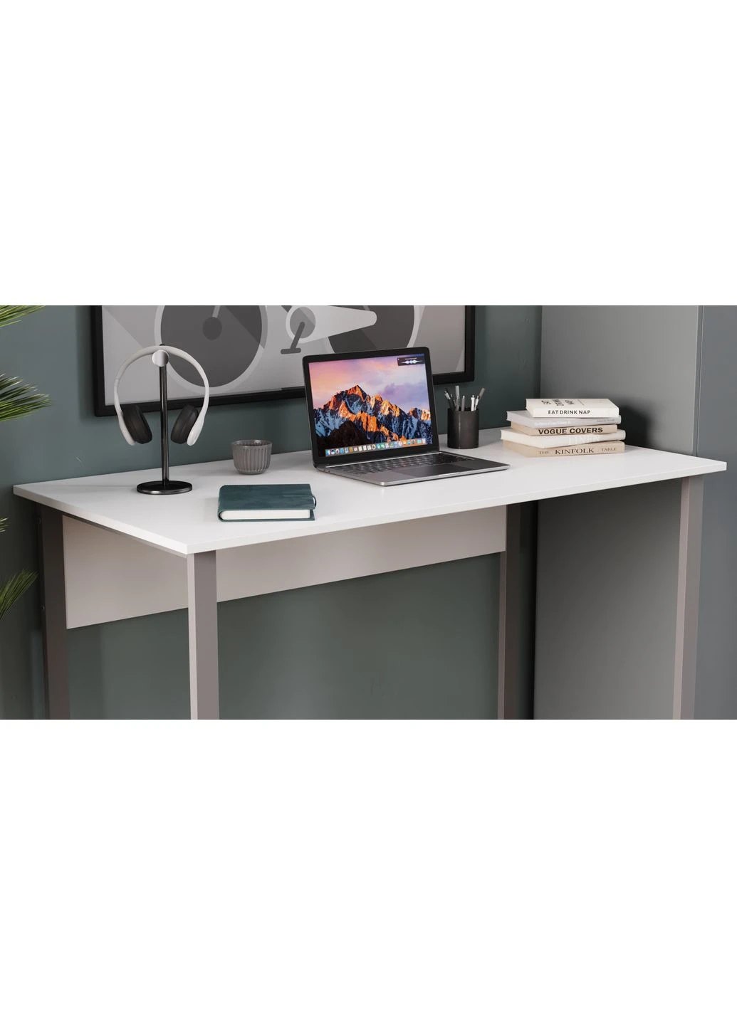 Письменный стол Курт 75x100x60 серый ДСП Белое 16мм (FRD-101827) Ferrum-decor (373645515)