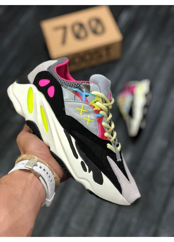 КРОСІВКИ ЖІНОЧІ ADIDAS YEEZY BOOST 700 V1 WAVE RUNNER PINK KAWS АДІДАС ІЗІ БУСТ No Brand рожеві демісезони (367173230)