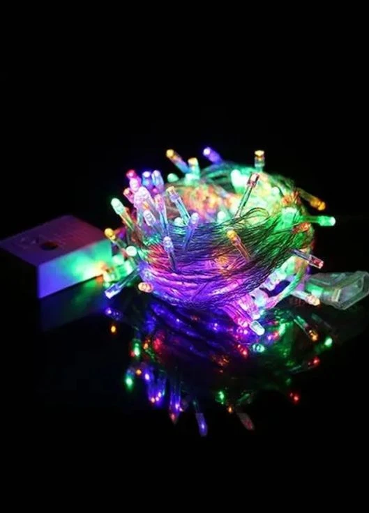 Світлодіодна декоративна гірлянда Роса 100 Led 10 м різнобарвний Jannet Гірлянда (308245950)