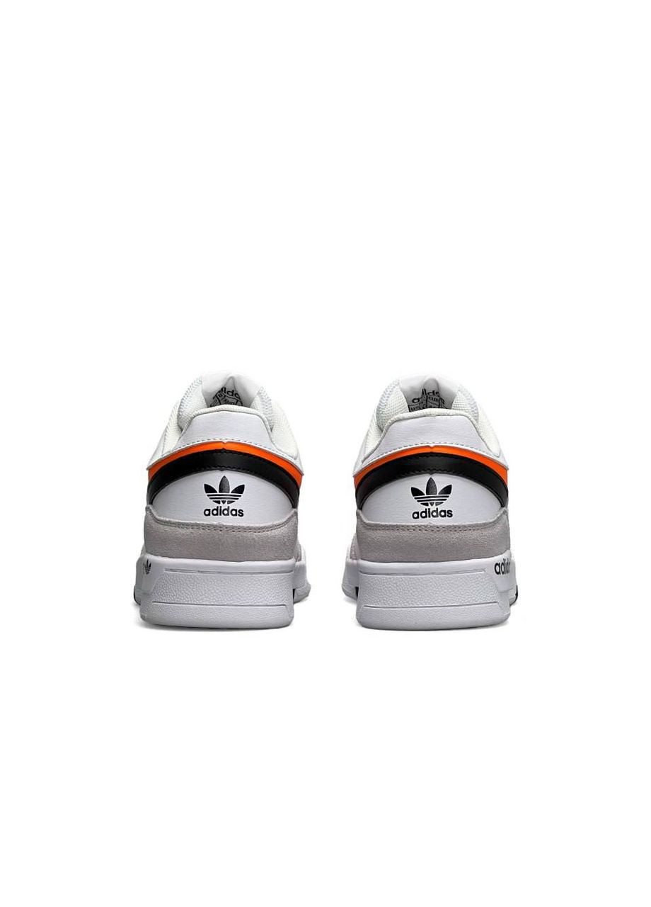 Белые демисезонные кроссовки мужские, вьетнам adidas Originals Drop Step White Gray Orange