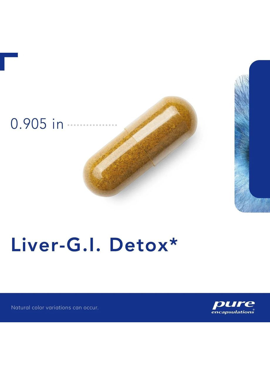 Вітаміни для печінки та детоксу Liver-G.I. Detox 60 капсул Pure Encapsulations (361113913)