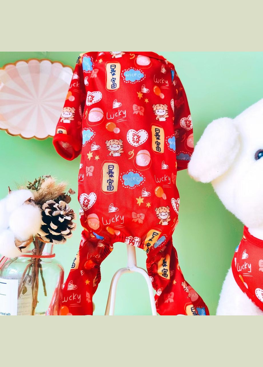 Піжама для собак Pet Style "Lucky" Червона XL No Brand (327089812)