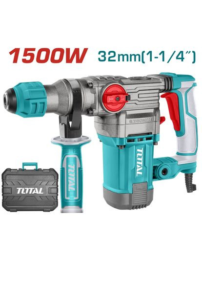Перфоратор TH1153256 SDS-Plus, 1500Вт, 0-950об/мин, 5.5Дж, 0-4500 уд/мин Total (372625892)