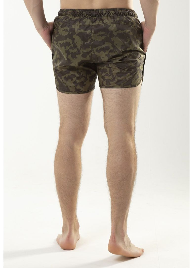 Мужские зеленые пляжные мужские пляжные шорты, быстросохнущие, камуфляжные, летние, спортивные, легкие для купания и просто отдыха Intruder