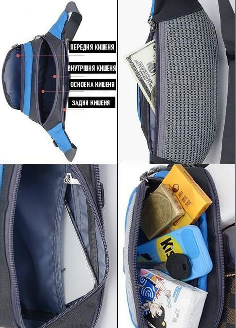 Поясная сумка слинг Tanluhu . 4,5л. 37х15х8см. Черная. Сумка бананка. Bd Sport (311222354)