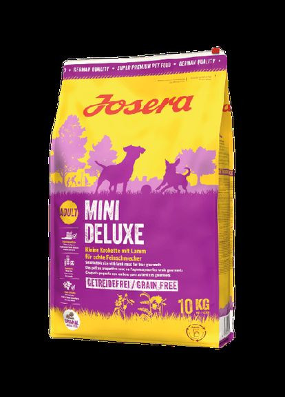 Сухий беззерновой корм для дорослих собак малих порід MiniDeluxe Adult з ягням 10 кг Josera (340052542)