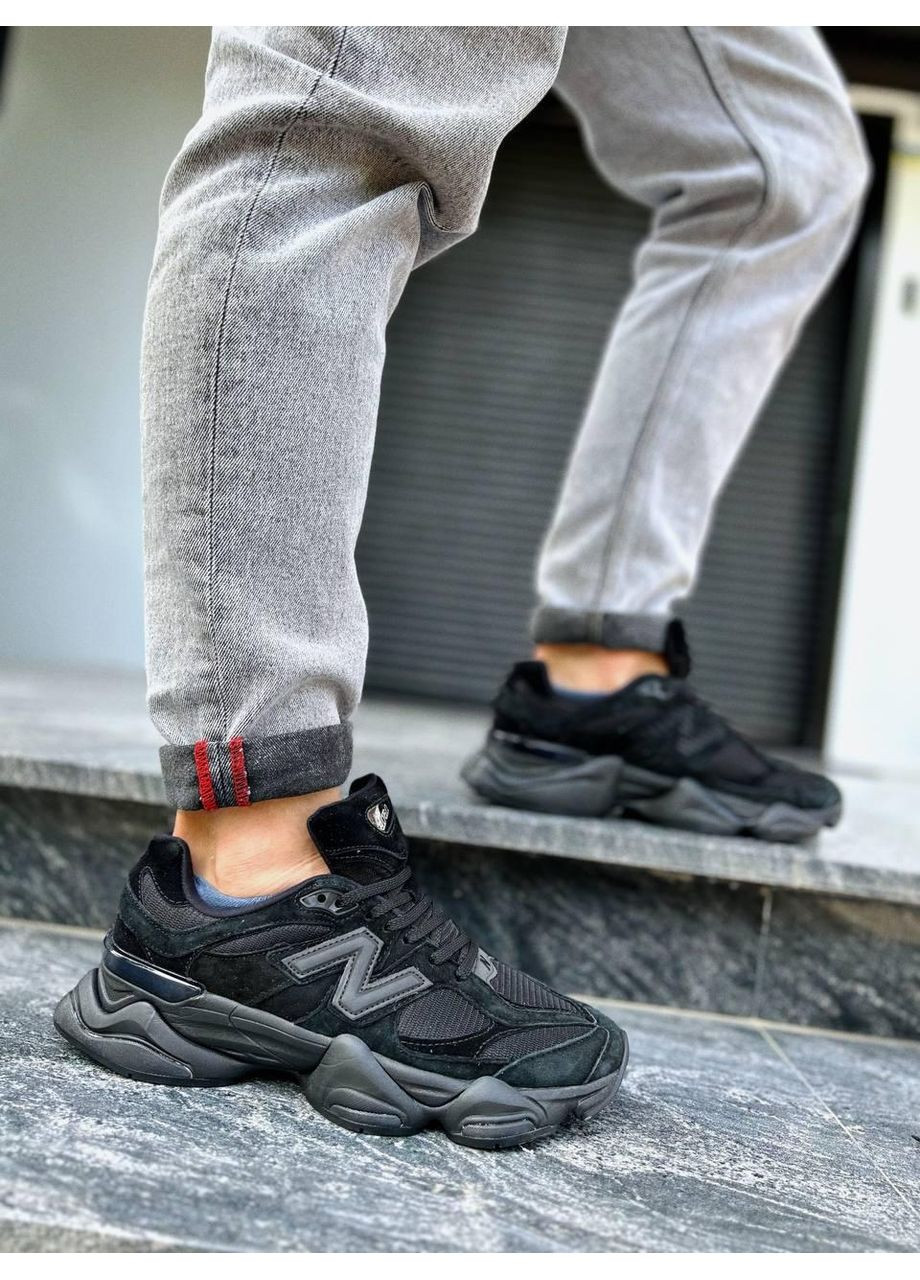 Черные зимние кроссовки мужские new balance 9060 mono black нью беланс 9060 No Brand