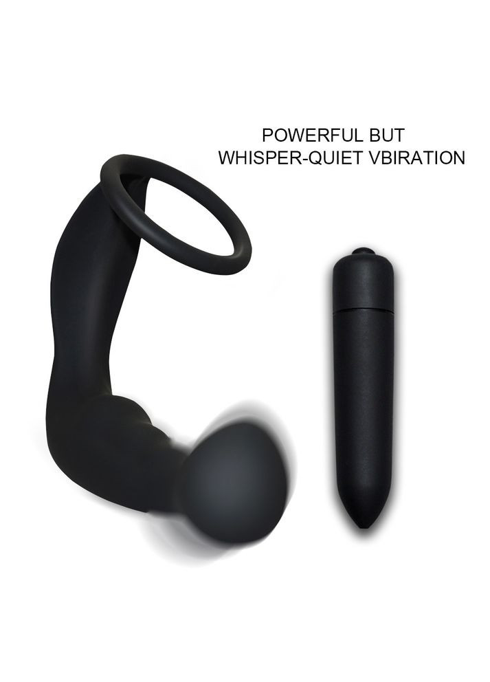 Кольцо на пенис с анальным стимулятором -4 массажер простаты с вибрацией 10 скоростей Roger (303905787)