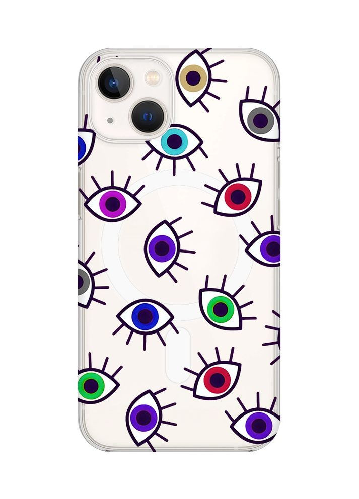 Магнітний чохол на iPhone 15 Plus із підтримкою MagSafe:: Різнокольорові очі (принт 336) Creative (360668099)