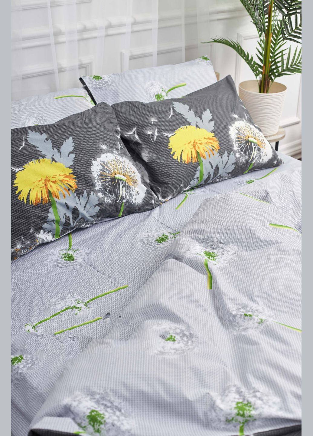 Комплект постельного белья полуторный 143х210 наволочки 4х70х70 Бязь Gold Люкс (MS-820000959) Moon&Star Dandelion (285717759)