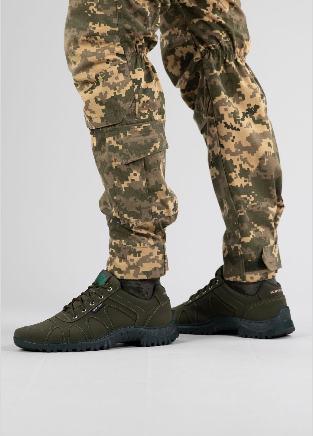 Тактичні кросівки чоловічі з прошитою підошвою хакі (UA 55) Kindzer (303627838)