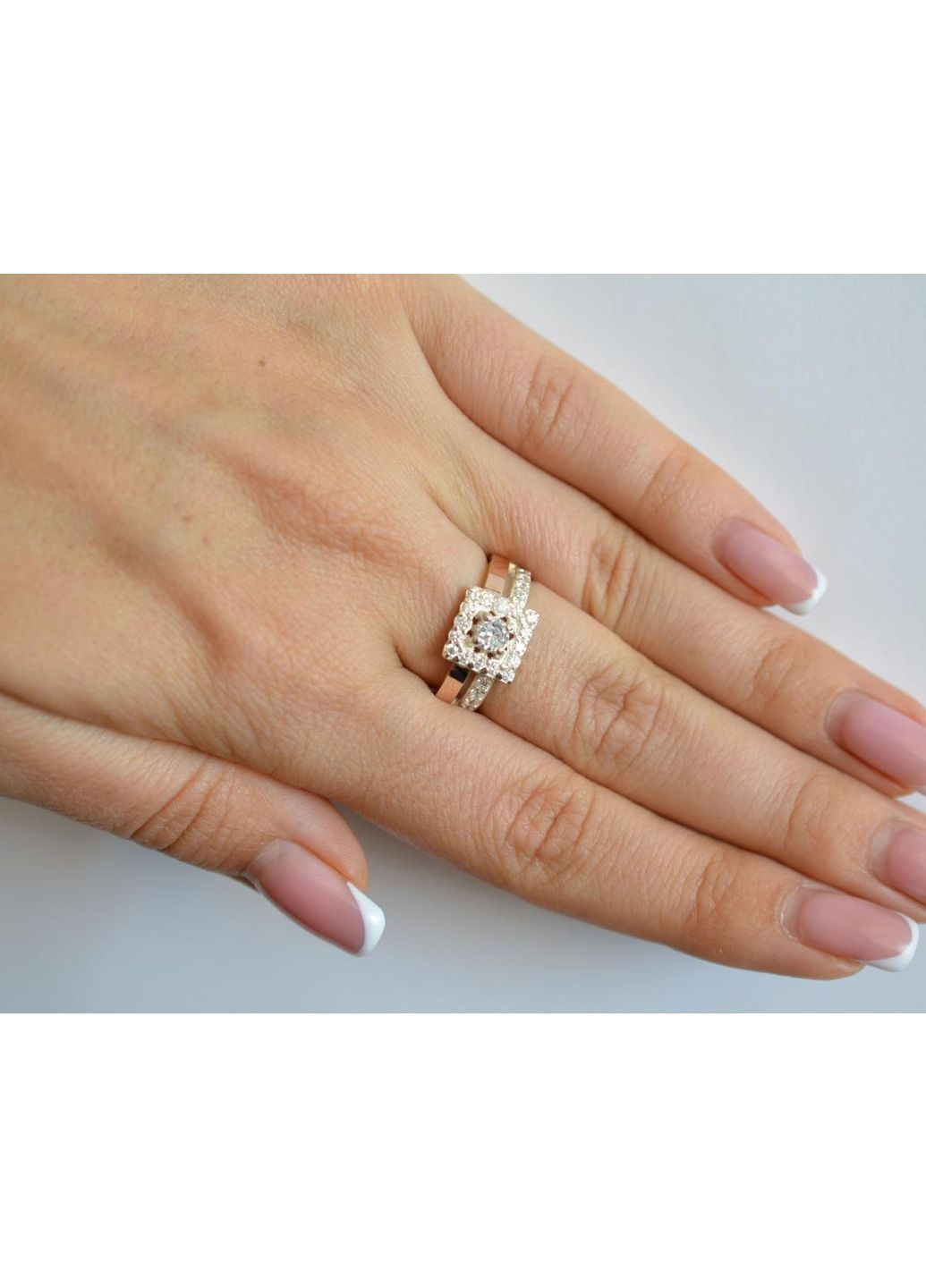 Серебряная кольца с золотыми вставками Silver Style (367112943)