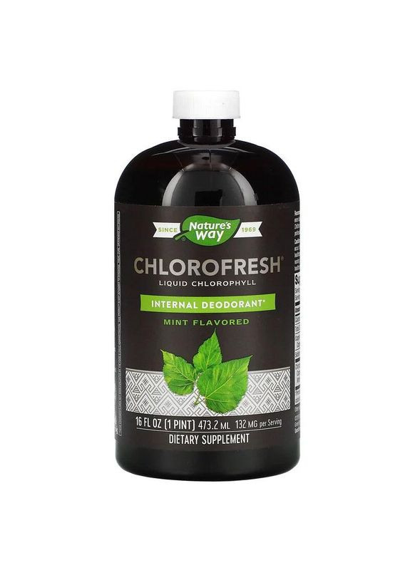 Жидкий хлорофилл Chlorofresh антиоксидант с ароматом мяты 473,2 мл Nature's Way (264648075)