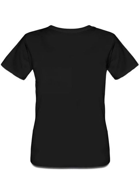 Черная летняя женская футболка jedi priest (чёрная) Fat Cat
