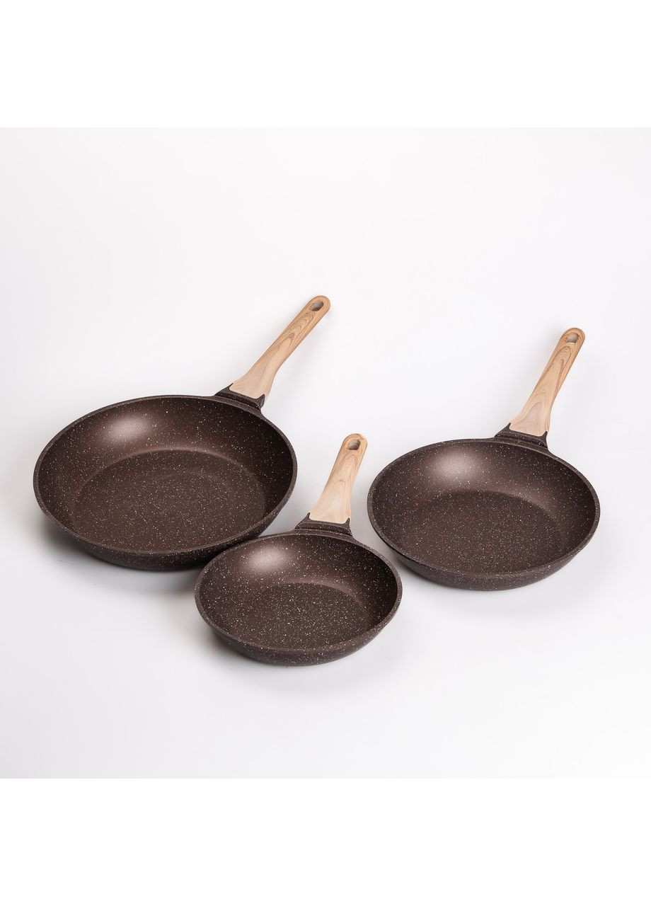 Набір сковорідок з алюмінію з товстим дном з 3 предметів MGC (360455381)