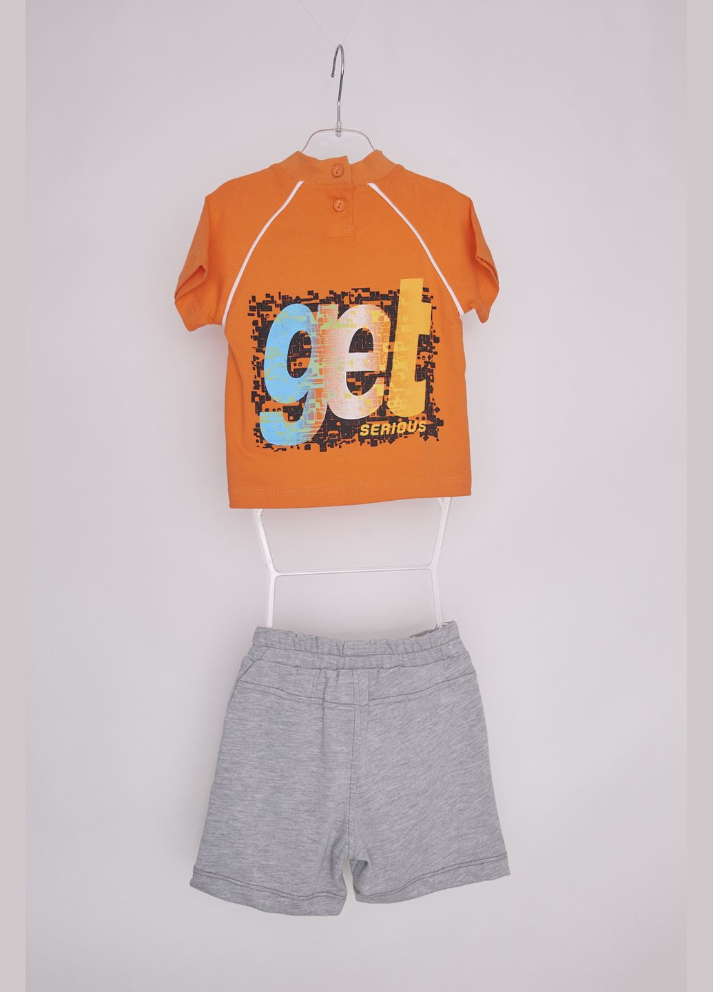 Оранжевый летний комплект(футболка+шорты) Sprint