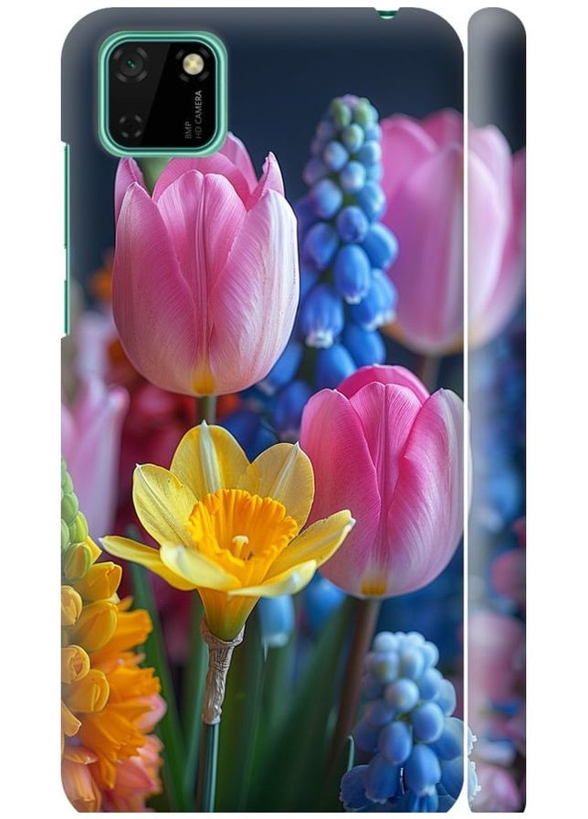 3D пластиковый матовый чехол 'Весенние цветы' для Endorphone huawei y5p (285793220)