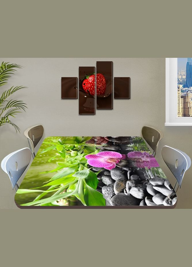 Покриття для столу 60 х 100 см, м'яке скло з фотодруком, Орхідея (1 мм) (МСПБfl13854) Декоинт (278288156)