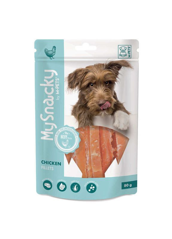 Ласощі Куряче філе для собак Chicken Fillets - 80 г M-Pets (329521620)