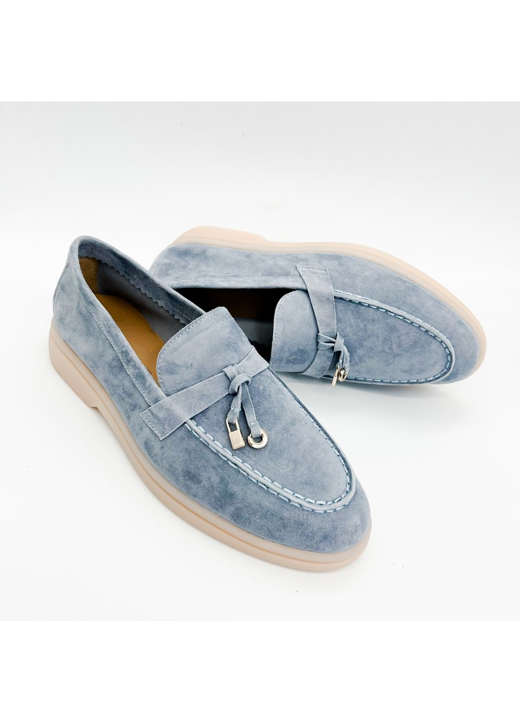 Danler Лоферы (р) Замша 0-1-1-AM-2027-1-315Y-1 голубой з, украина — (364658062)