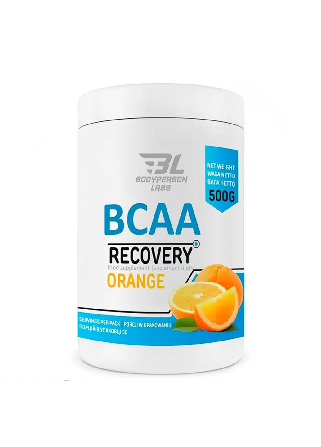 BCAA Recovery – 500g Orange аминокислота для спортсменов Bodyperson Labs (284725601)