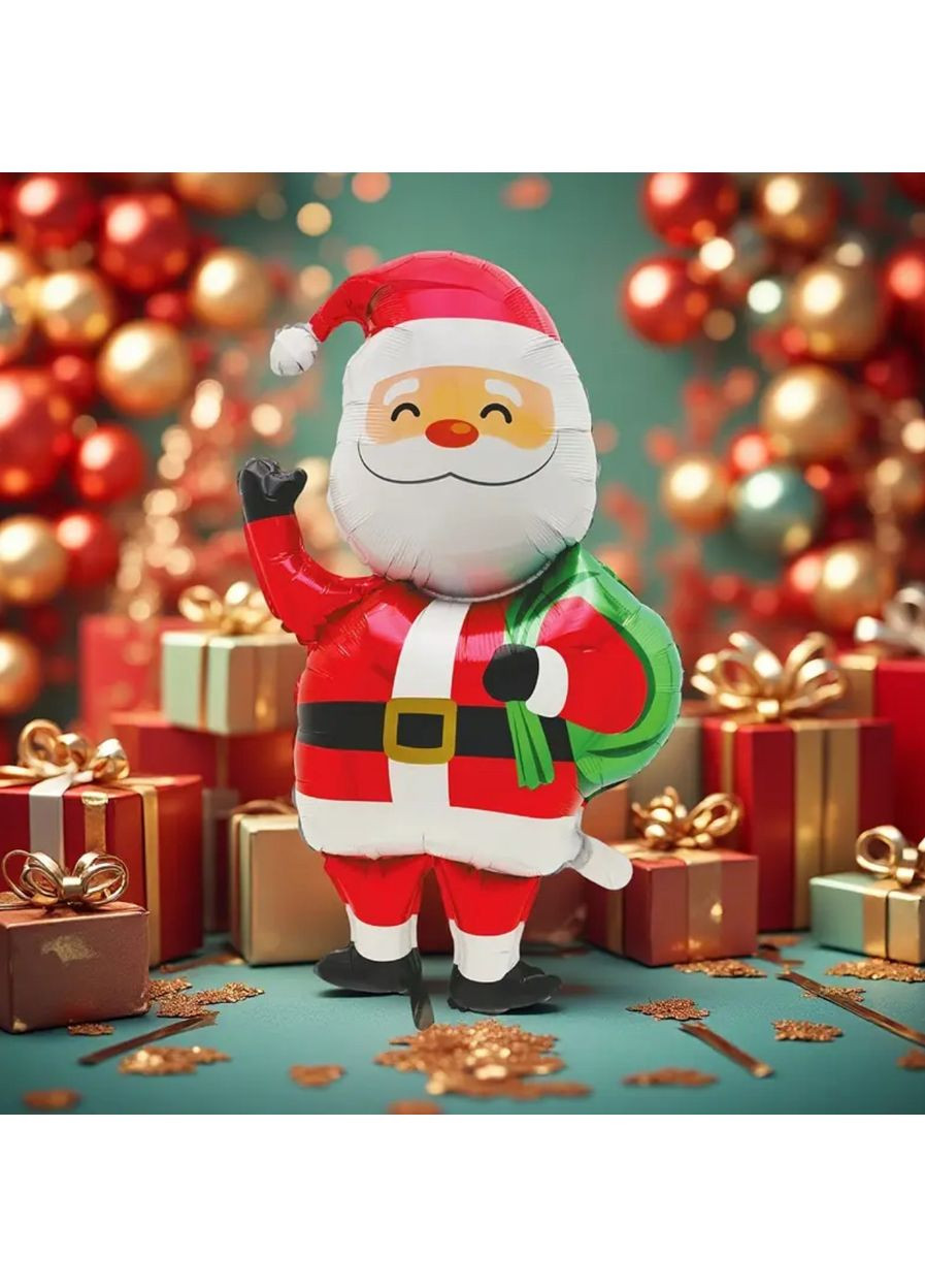Надувная статуя Деда Мороза 96 см - большой праздничный баллон, декор для Нового года и Рождества для дома и улицы No Brand (370454920)