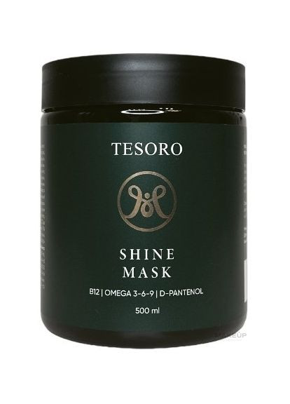 Маска з вітаміном В12 та омега 3-6-9 для регенерації та зміцнення волосся - Tesoro Shine Mask 500ml (1381882-17475776) Moli Cosmetics (368868256)