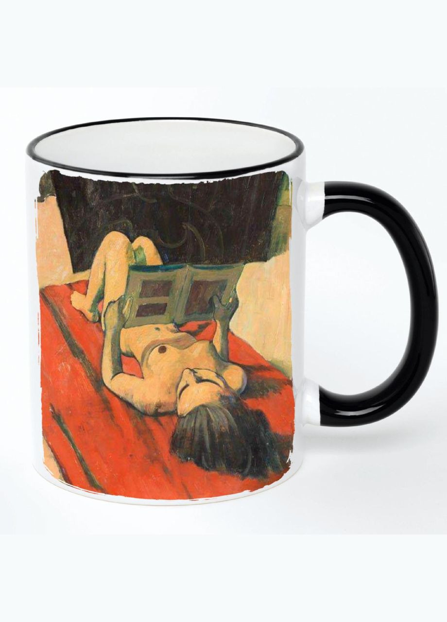 Чашка Арт #0087 (кружка, кружка) Белая с черной ручкой 330 мл No Brand (322712234)