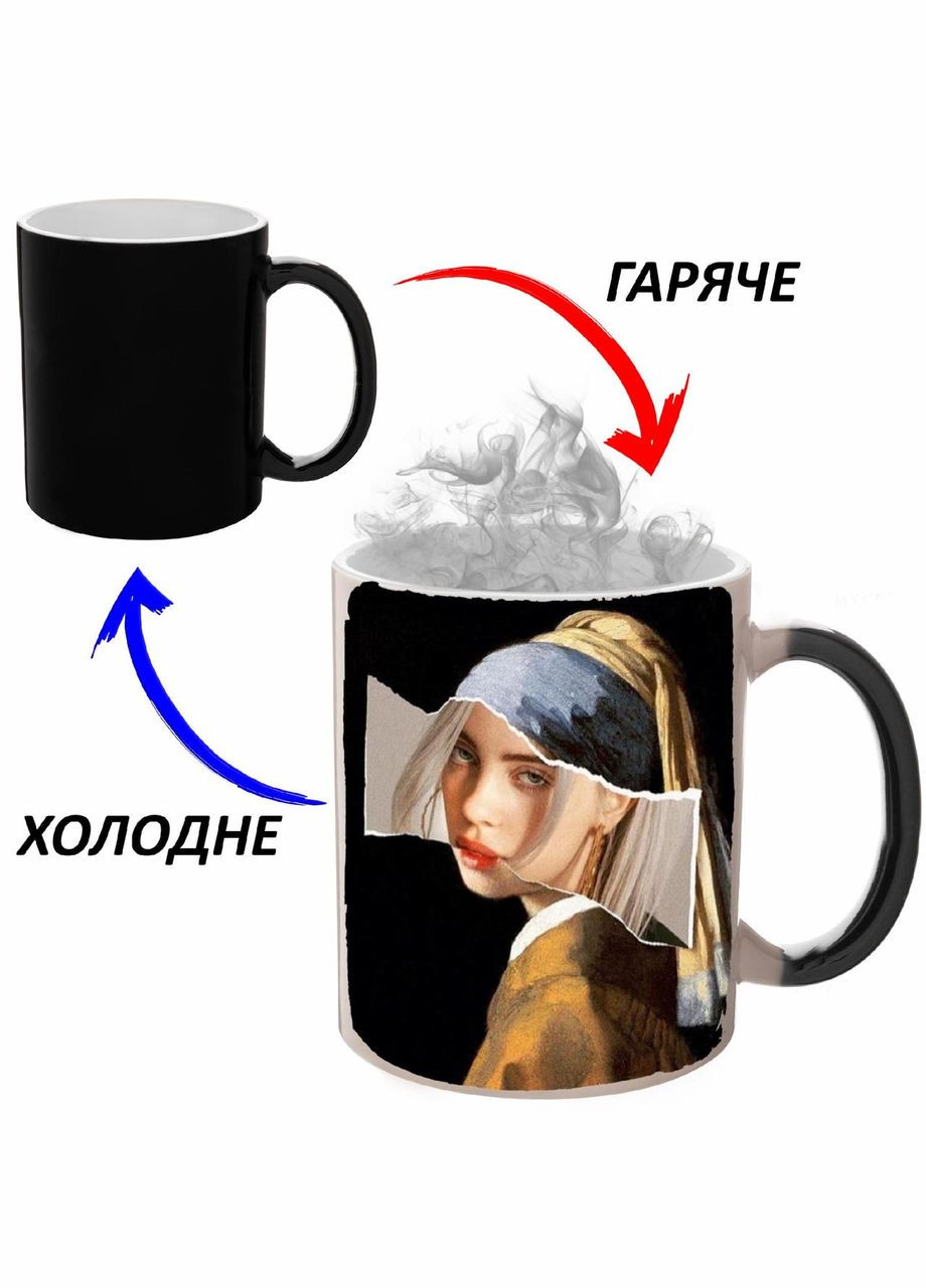 Чашка хамелон (кухоль, горнятко) Арт #0412 Чорна 330 мл No Brand (323470505)