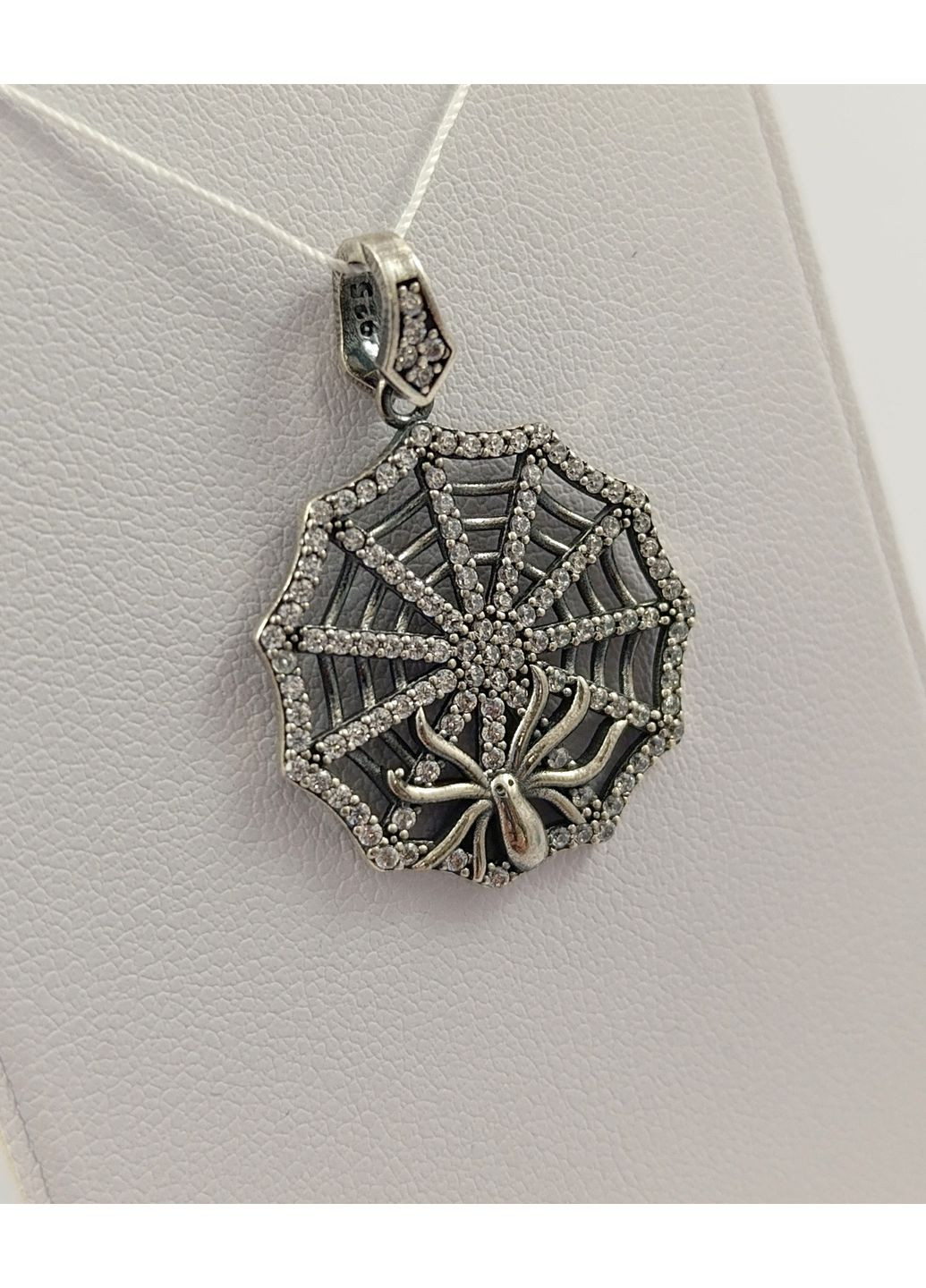 Срібна підвіска "Павук на павутинні" з чорнінням ППТ-бц No Brand Підвіска (361318903)