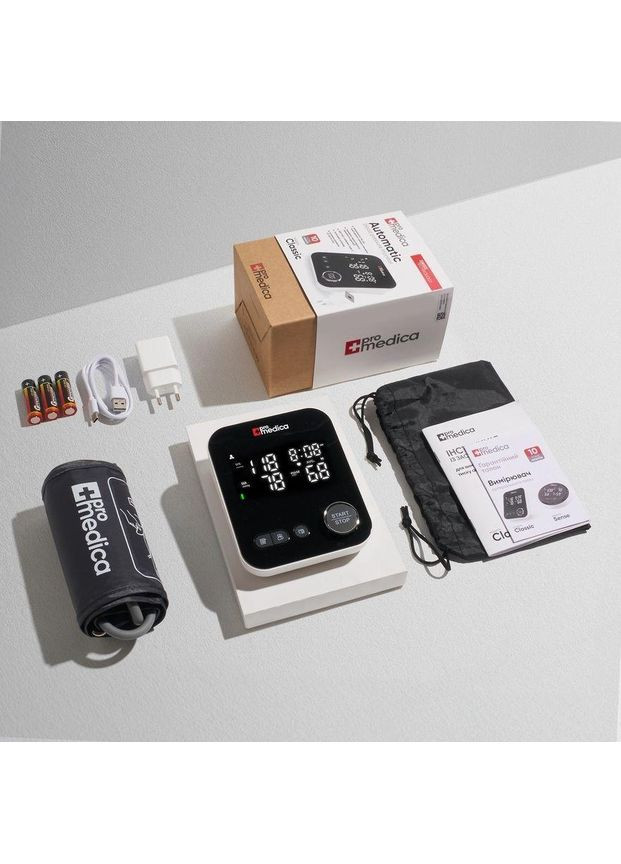 Тонометр Classic з голосовим супроводом автоматичний на плече з адаптером Type-C гарантія 10 років ProMedica (369667397)