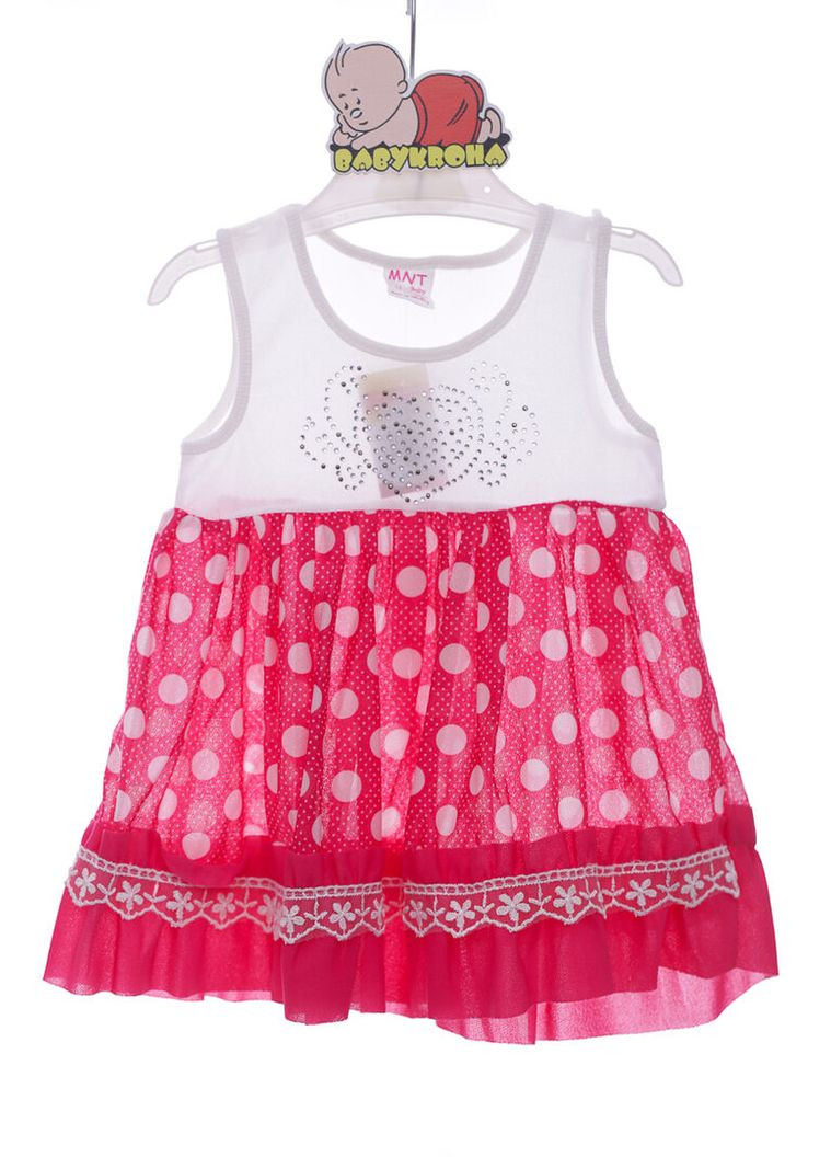 Розовое платье летнее трикотажное с балеро горошек розовое 86 см (38333) BABYKROHA (323469552)