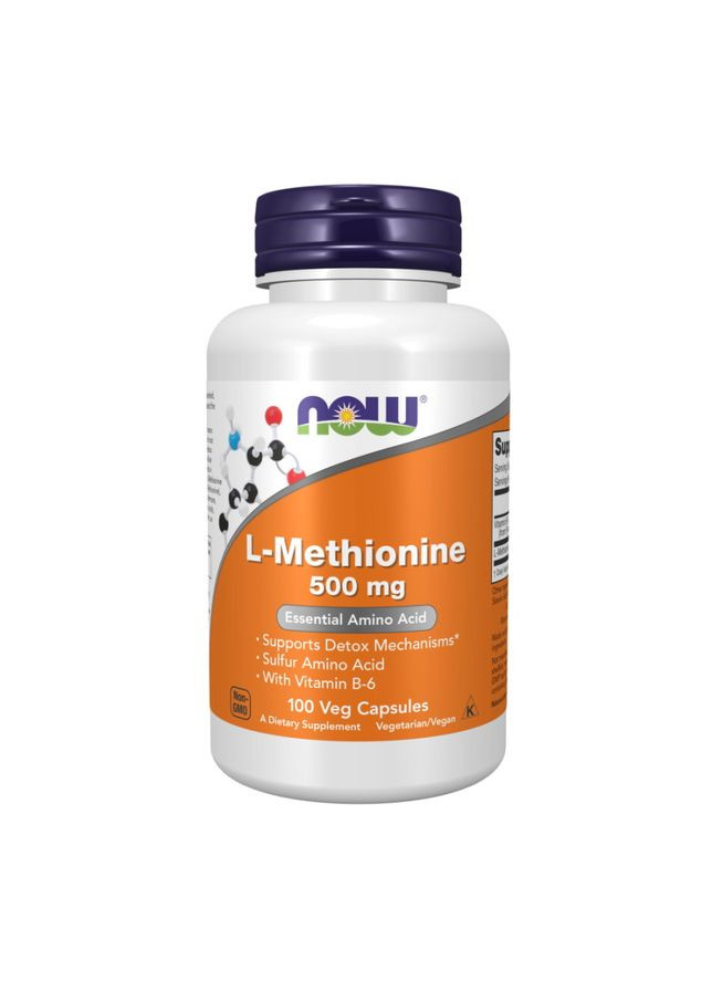 Амінокислота L-Methionine 500 mg, 100 капсул Now (322293513)