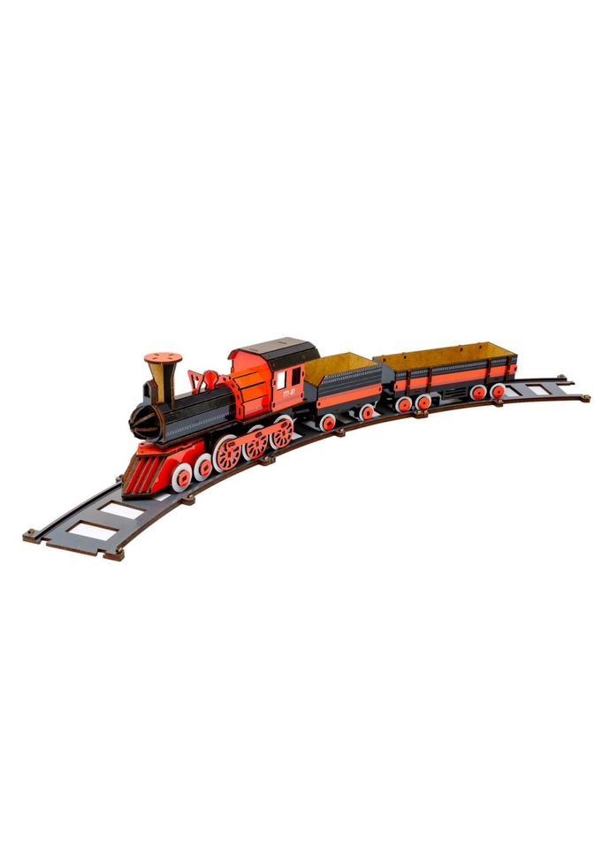 Дерев'яний 3D конструктор "Потяг" Puz-00924, 231 деталь PuzzleOK (367968202)