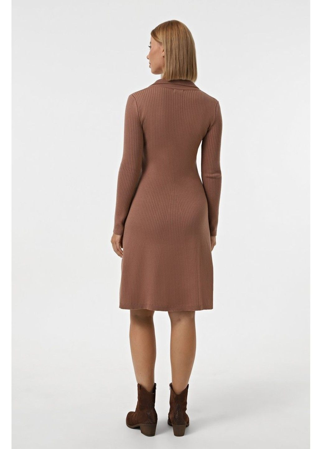 Коричневое повседневный платье pw963 Sewel