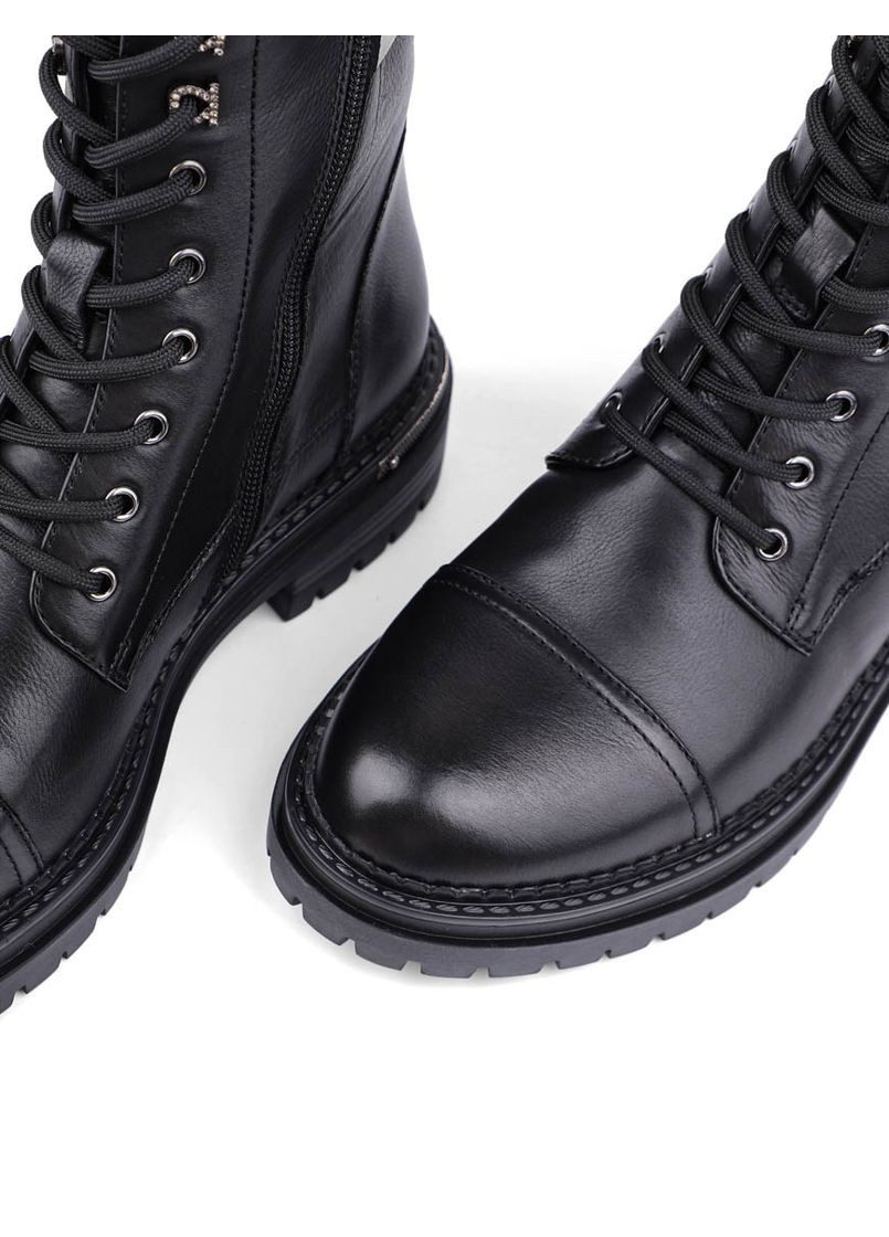 Зимние женские ботинки at2116m-p66-777 черная кожа Attizzare