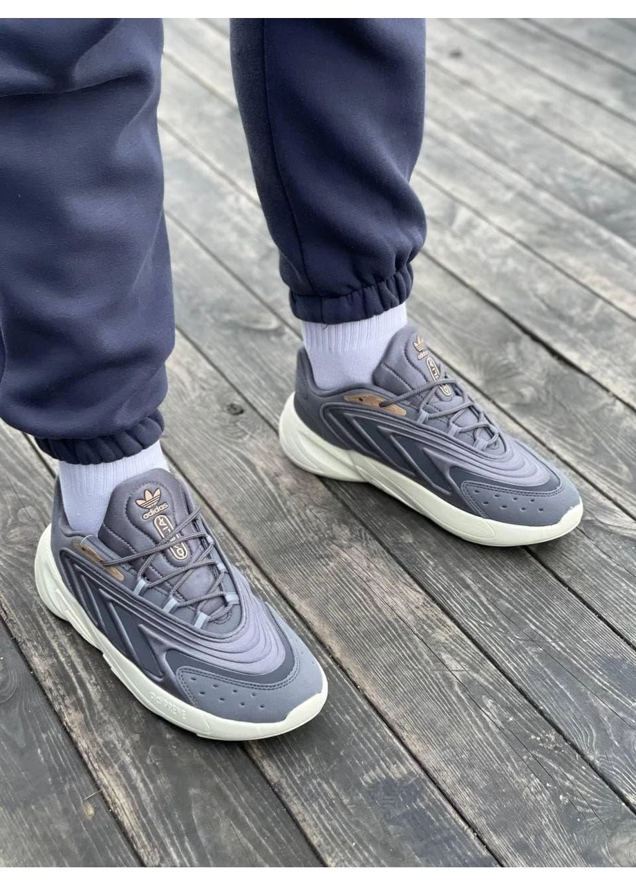 Белые демисезонные кроссовки мужские adidas ozelia blue white адидас озелия белые No Brand