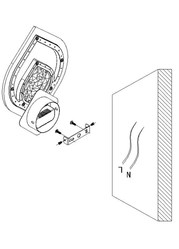 Настінний світлодіодний світильник бра AZALIA ICE 13 Вт 305x215x47 мм Білий ESLLSE (360423511)