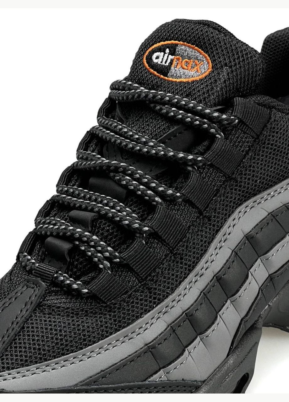 Кросівки жіночі Nike No Brand Air Max 95 Black Grey Orange чорні демісезони (324226753)