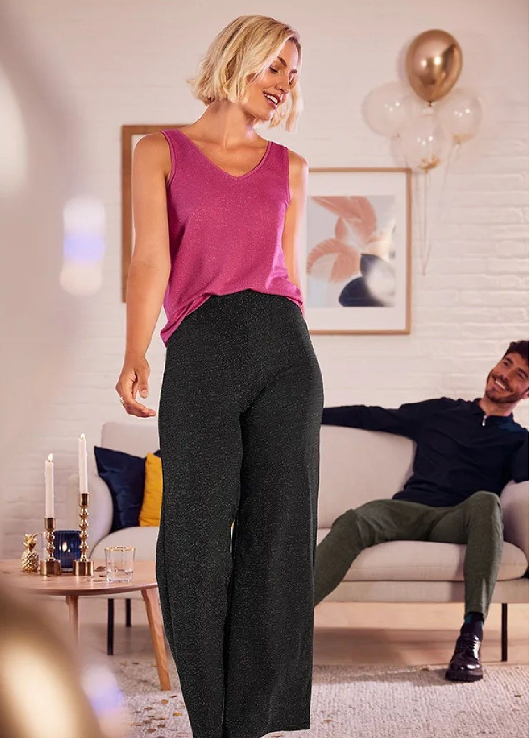 Топ с элегантным блестящим эффектом Esmara (298922194)