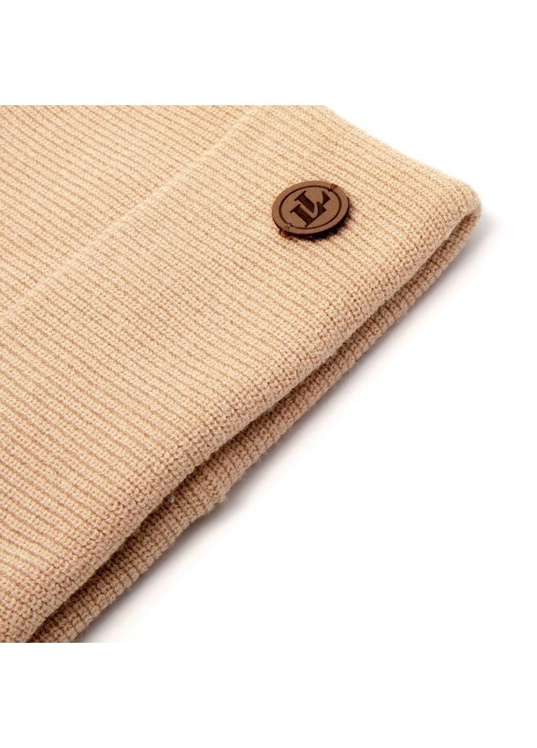 Шапка біні чоловіча віскоза бежева CHERIL 968-739 LuckyLOOK 968-739M (322791243)