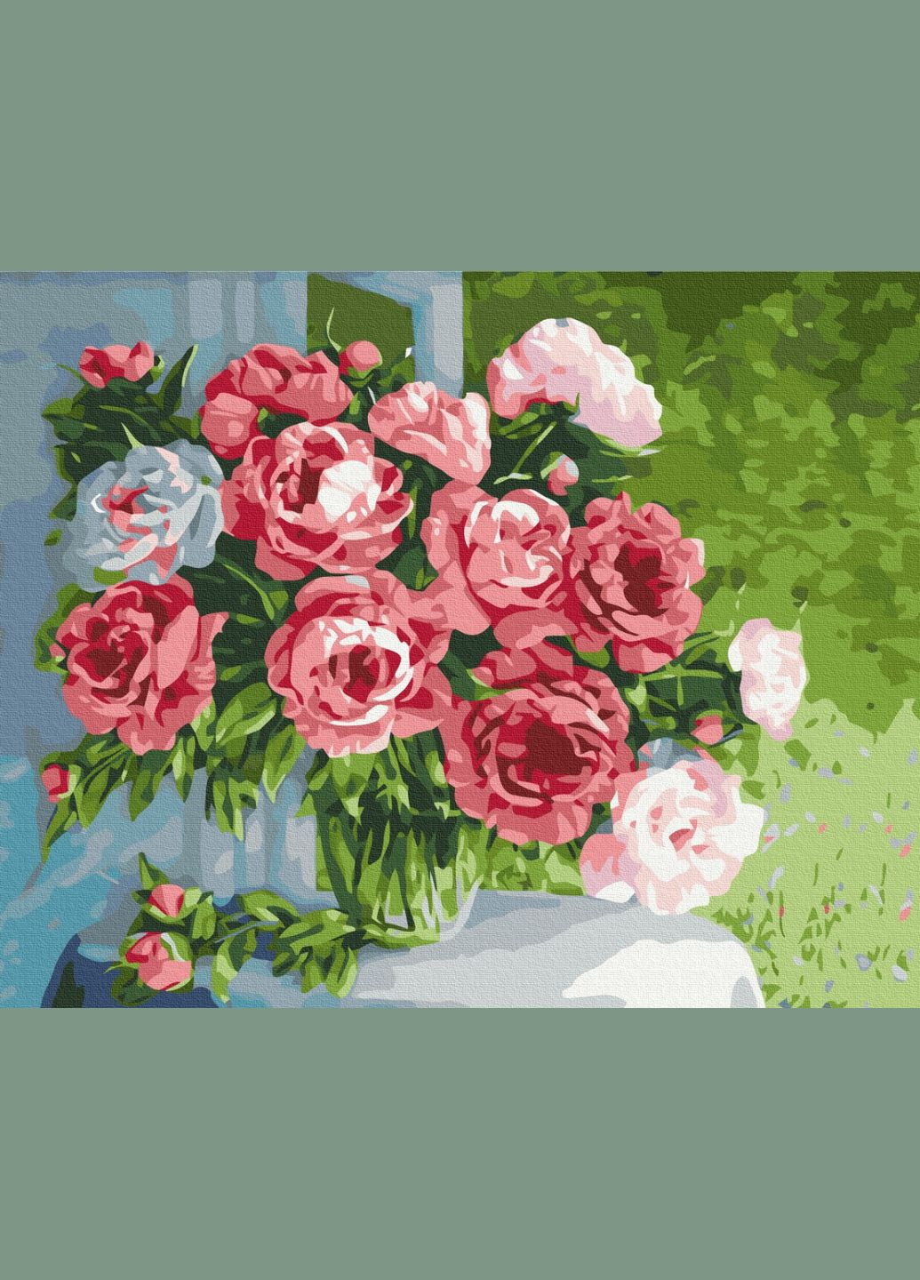 Картина за номерами " Домашні півонії " 48x60 см Brushme (366653729)