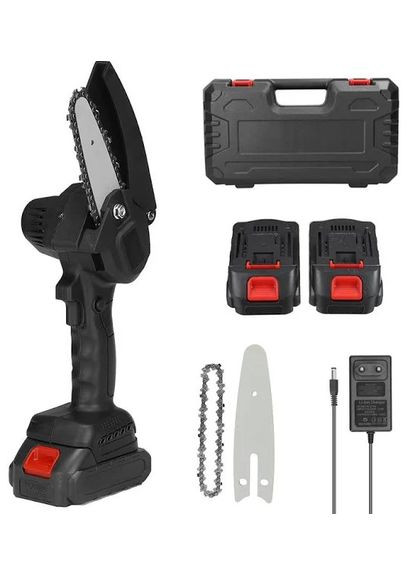 Пила ланцюгова акумуляторна шина-4" у валізі з літієвою батареєю 2 шт. (2103354315) No Brand (329422055)