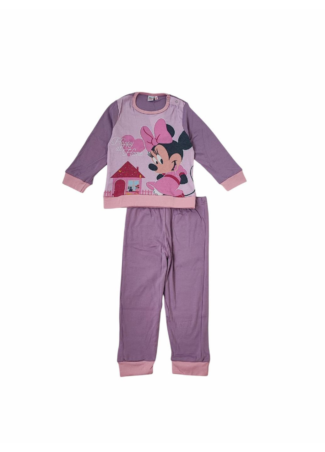 Бузкова всесезон дитяча піжама для дівчинки бузкова (25100410) кофта + брюки Disney