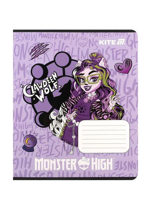 Тетрадь уч. " " 12арк.# /MH25-232/ софт тач + УФ лак, Monster High (25/600) Kite (392421224)