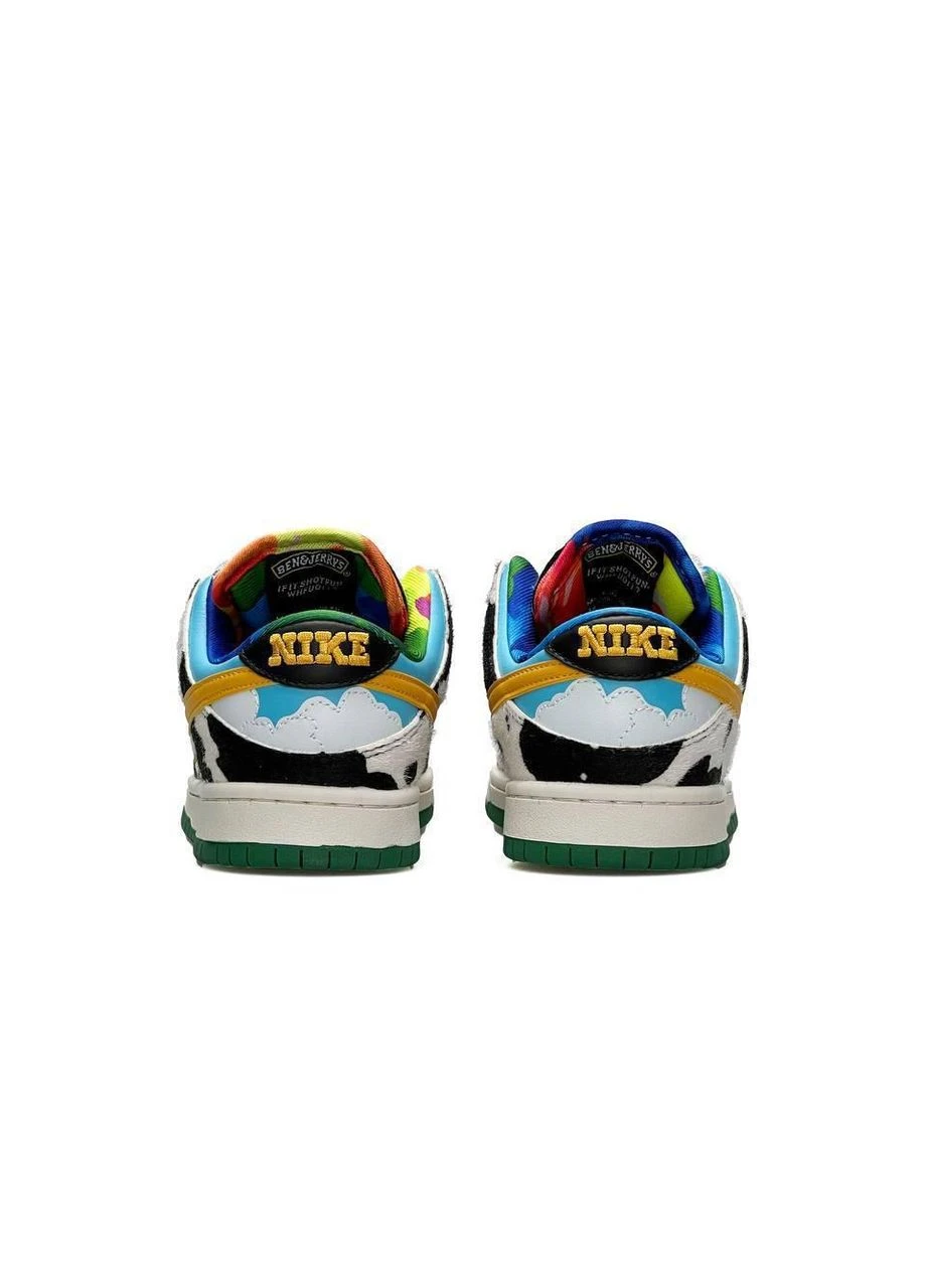Комбіновані кросівки чоловічі nike sb dunk low x ben & jerrys найк сб данк демісезон No Brand