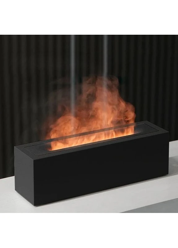 Увлажнитель воздуха, портативный аромадифузор с имитацией огня H3 Nordic Style Flame 200 мл, Black Kinscoter (376165757)