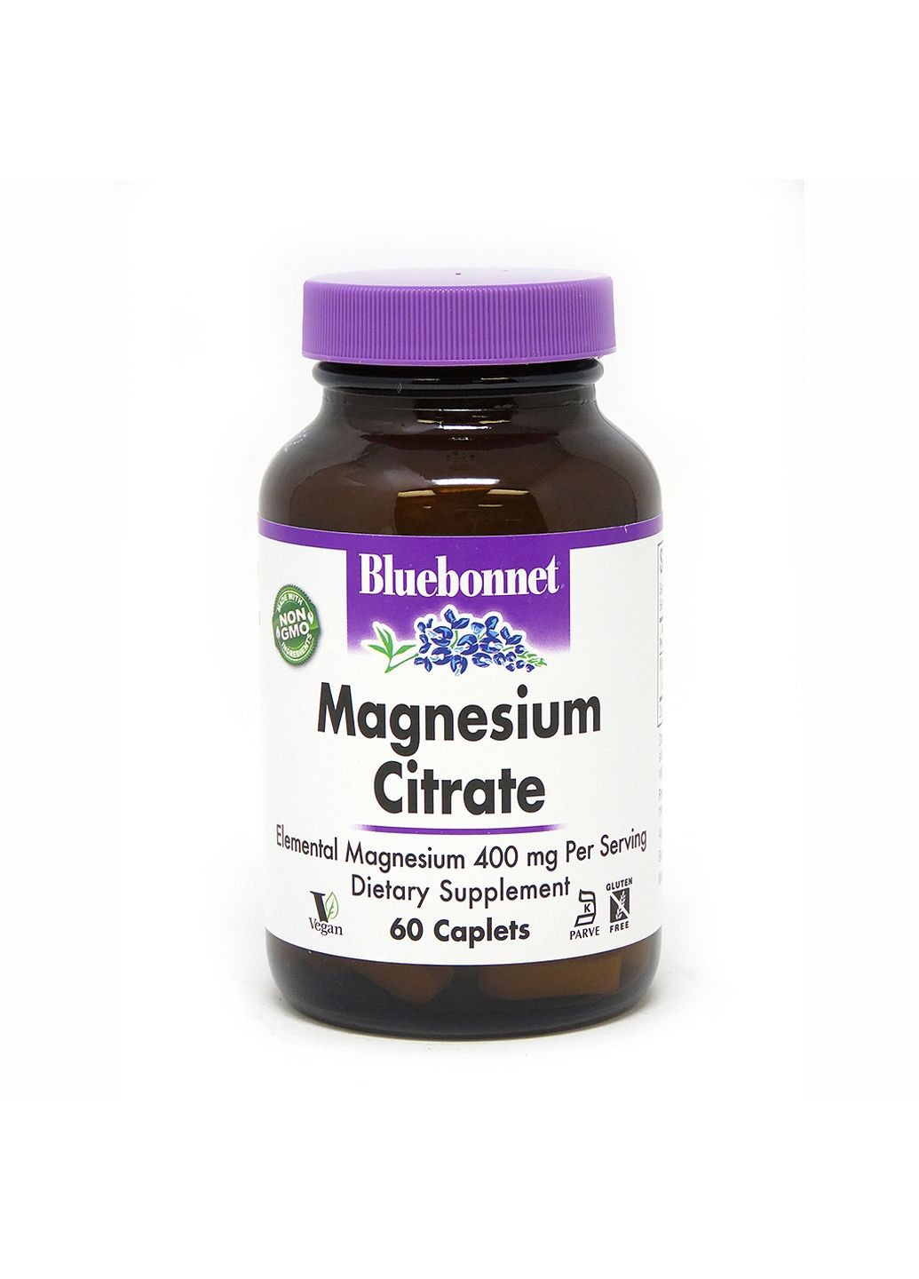 Витамины и минералы Magnesium Citrate, 60 капсул Bluebonnet Nutrition (293338279)