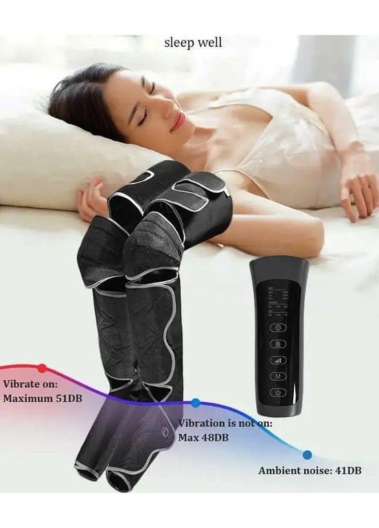 Повітряно-компресійний масажер для ніг FE-7208-lux штани компресійні, вібрація підігрів компресія BenBo (361220294)